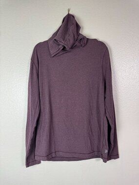 Public Rec Men Long Sleeve Hoodie Purple Top size Large Golf Performance stretch